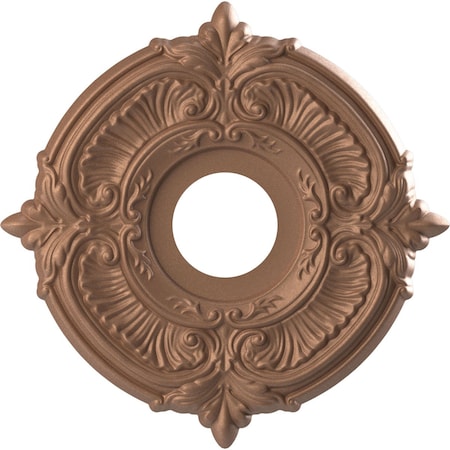 Ekena Millwork Attica Thermoformed PVC Ceiling Medallion Fits Canopies up to 5-in., Aged Copper CMP13ATCAC